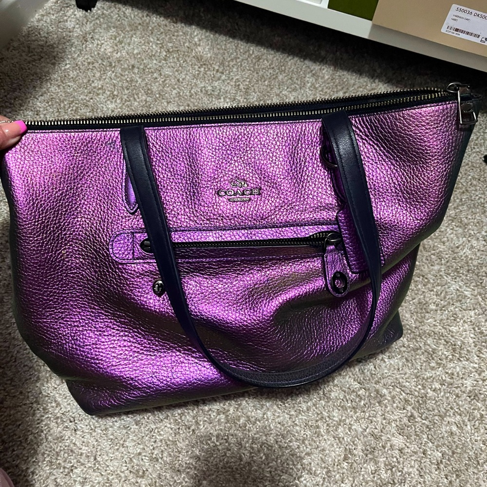 Rare purple iridescent coach bag